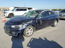 Salvage cars for sale from Copart Grand Prairie, TX: 2016 Chevrolet Malibu LS