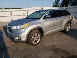 Toyota Highlander xle salvage cars for sale: 2014 Toyota Highlander XLE