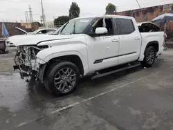 Salvage cars for sale at Wilmington, CA auction: 2022 Toyota Tundra Crewmax Platinum