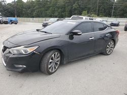 Salvage cars for sale at Savannah, GA auction: 2017 Nissan Maxima 3.5S