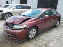 Salvage cars for sale at Jacksonville, FL auction: 2013 Honda Civic LX