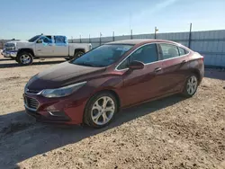 Chevrolet salvage cars for sale: 2016 Chevrolet Cruze Premier