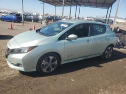 Salvage cars for sale at San Diego, CA auction: 2018 Nissan Leaf S