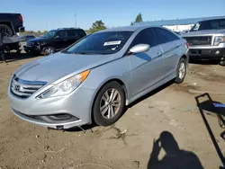 Salvage cars for sale at Woodhaven, MI auction: 2014 Hyundai Sonata GLS