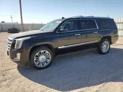 Salvage cars for sale at Andrews, TX auction: 2016 Cadillac Escalade ESV Platinum