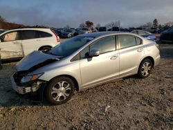 Salvage cars for sale at West Warren, MA auction: 2013 Honda Civic Hybrid