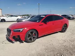 Salvage cars for sale at Temple, TX auction: 2022 Audi A5 Premium Plus 45