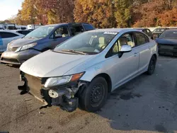 Salvage cars for sale from Copart Glassboro, NJ: 2012 Honda Civic LX