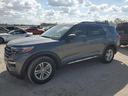 Salvage cars for sale at Houston, TX auction: 2022 Ford Explorer XLT