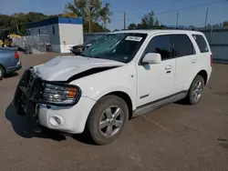 Salvage cars for sale at Ham Lake, MN auction: 2008 Ford Escape Limited