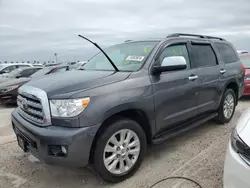 Salvage cars for sale at Arcadia, FL auction: 2011 Toyota Sequoia Platinum