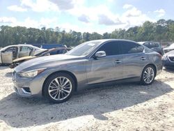 Salvage cars for sale at Ellenwood, GA auction: 2018 Infiniti Q50 Luxe