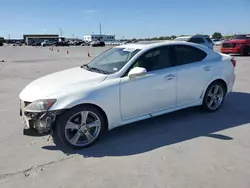 Salvage cars for sale at Grand Prairie, TX auction: 2013 Lexus IS 250