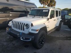 Flood-damaged cars for sale at auction: 2022 Jeep Wrangler Unlimited Sahara 4XE