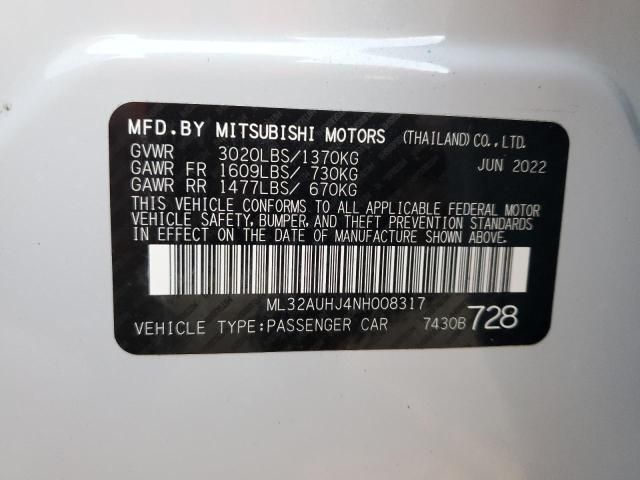 2022 Mitsubishi Mirage ES