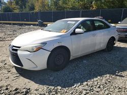 Salvage cars for sale at Waldorf, MD auction: 2015 Toyota Camry LE