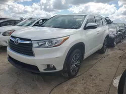 Toyota Highlander xle salvage cars for sale: 2016 Toyota Highlander XLE