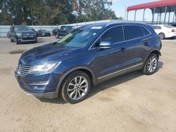 Salvage cars for sale at Harleyville, SC auction: 2016 Lincoln MKC Select