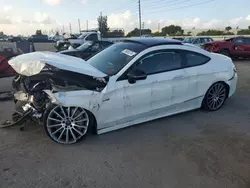 Salvage cars for sale at Miami, FL auction: 2017 Mercedes-Benz C 43 4matic AMG