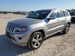 Salvage cars for sale at Houston, TX auction: 2014 Jeep Grand Cherokee Overland