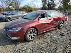 Chrysler 200 C salvage cars for sale: 2015 Chrysler 200 C