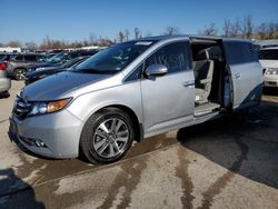 Salvage cars for sale at Bridgeton, MO auction: 2015 Honda Odyssey Touring