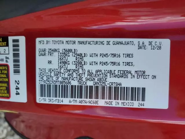 2021 Toyota Tacoma Access Cab