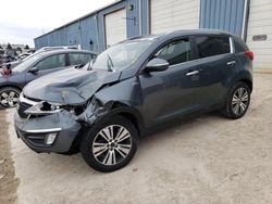 Salvage cars for sale at Eldridge, IA auction: 2015 KIA Sportage EX