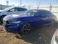 Vehiculos salvage en venta de Copart Chicago Heights, IL: 2019 Honda Accord Sport