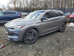 Salvage cars for sale from Copart Waldorf, MD: 2020 Infiniti QX50 Pure