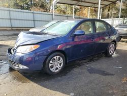 Salvage cars for sale at Austell, GA auction: 2010 Hyundai Elantra Blue