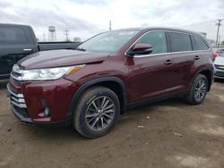 Salvage cars for sale from Copart Chicago Heights, IL: 2019 Toyota Highlander SE