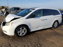 Salvage cars for sale at Woodhaven, MI auction: 2011 Honda Odyssey Touring
