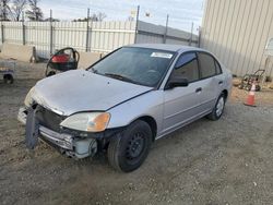 Salvage cars for sale at Spartanburg, SC auction: 2001 Honda Civic LX