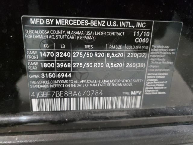 2011 Mercedes-Benz GL 450 4matic