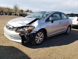 Salvage cars for sale from Copart Columbia Station, OH: 2012 Honda Civic LX