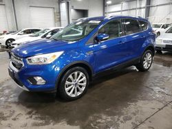 Salvage cars for sale at Ham Lake, MN auction: 2017 Ford Escape Titanium