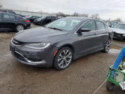 Salvage cars for sale from Copart Kansas City, KS: 2015 Chrysler 200 C