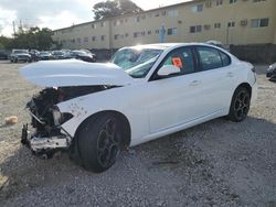 Salvage cars for sale at Opa Locka, FL auction: 2019 Alfa Romeo Giulia TI