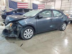 Salvage cars for sale from Copart Columbia, MO: 2016 Toyota Corolla L