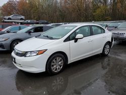 Salvage cars for sale at Glassboro, NJ auction: 2012 Honda Civic LX