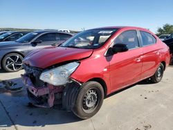 Salvage cars for sale from Copart Grand Prairie, TX: 2018 Mitsubishi Mirage G4 ES