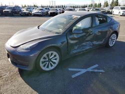 Salvage cars for sale from Copart Rancho Cucamonga, CA: 2021 Tesla Model 3