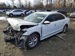 Salvage cars for sale at Waldorf, MD auction: 2016 Volkswagen Passat S