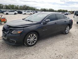 Salvage cars for sale at New Braunfels, TX auction: 2018 Chevrolet Malibu LT