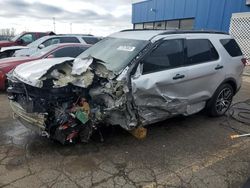 Salvage cars for sale at Woodhaven, MI auction: 2018 Ford Explorer Sport