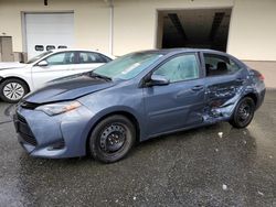 Salvage cars for sale from Copart Exeter, RI: 2017 Toyota Corolla L