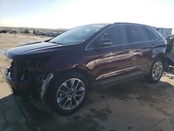 Salvage cars for sale at Grand Prairie, TX auction: 2018 Ford Edge Titanium