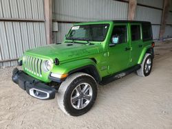 Salvage cars for sale at Houston, TX auction: 2020 Jeep Wrangler Unlimited Sahara
