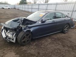 Salvage cars for sale from Copart Ontario Auction, ON: 2016 Mercedes-Benz C 300 4matic